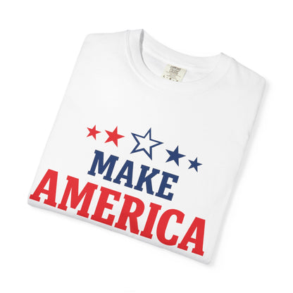 Make America Think Again Political T-Shirt – Patriotic Liberal Statement Tee