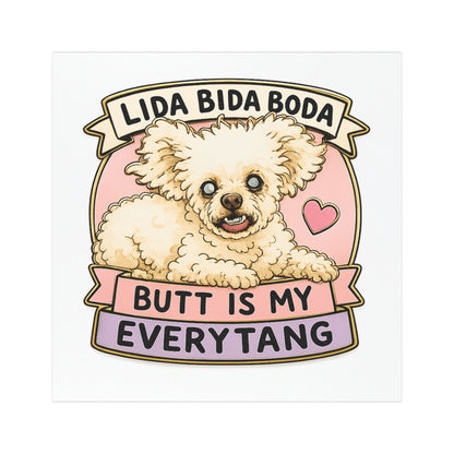 Lida Bida Boda Butt Car Meme Vinyl Vehicle Magnet Viral Humor Gift
