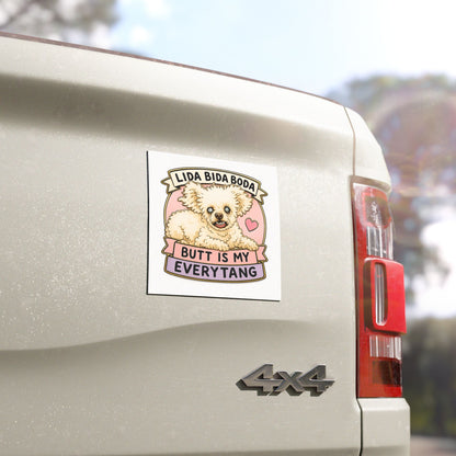 Lida Bida Boda Butt Car Meme Vinyl Vehicle Magnet Viral Humor Gift
