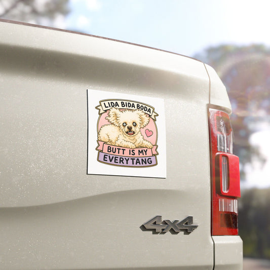 Lida Bida Boda Butt Car Meme Vinyl Vehicle Magnet Viral Humor Gift