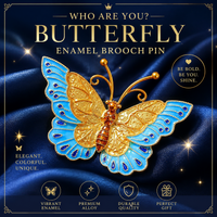 Azure Butterfly Enamel Brooch Pin Gold Tone Butterfly Brooch Lapel Pin