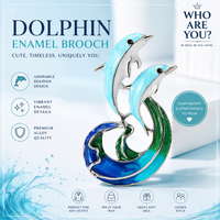 Ocean Dolphin Enamel Brooch Pin
