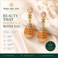 Luxury 14K Gold Plated Zircon Teardrop Dangle Earrings for Women 925 Sterling Silver Posts, Vacation & Date Night Statement Jewelry