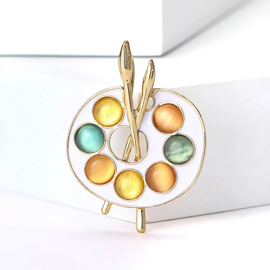 Artist palette enamel pins for painters artists art teachers and creative gifts