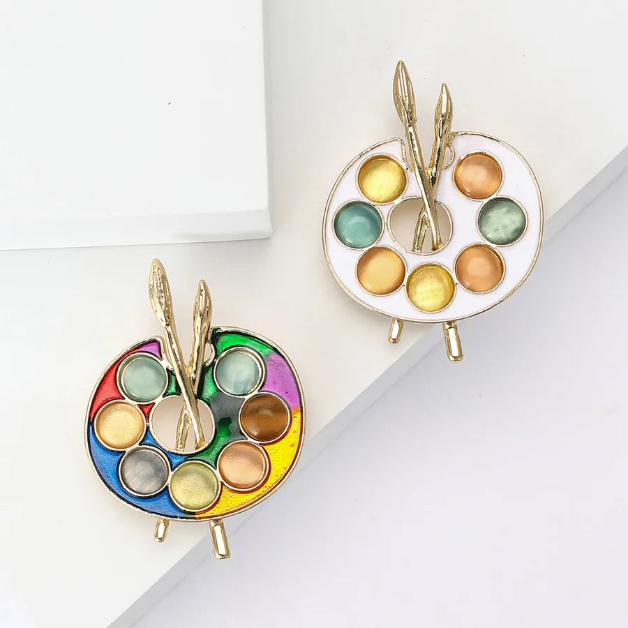 Artist palette enamel pins for painters artists art teachers and creative gifts