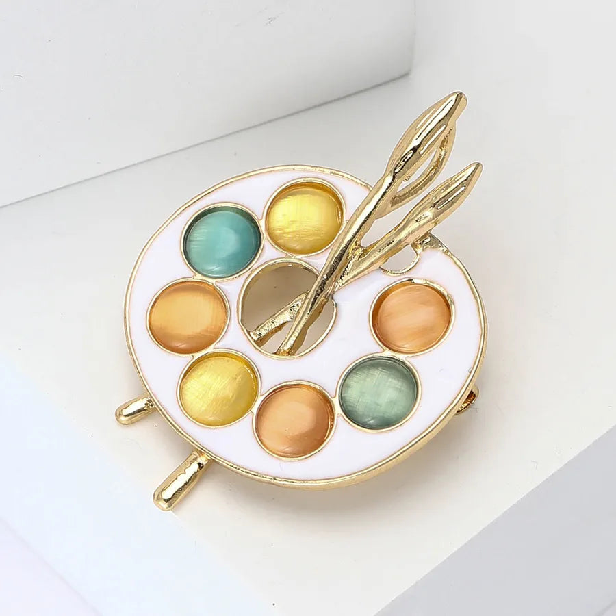 Artist palette enamel pins for painters artists art teachers and creative gifts