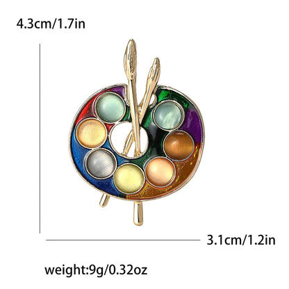 Artist palette enamel pins for painters artists art teachers and creative gifts