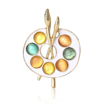 Artist palette enamel pins for painters artists art teachers and creative gifts